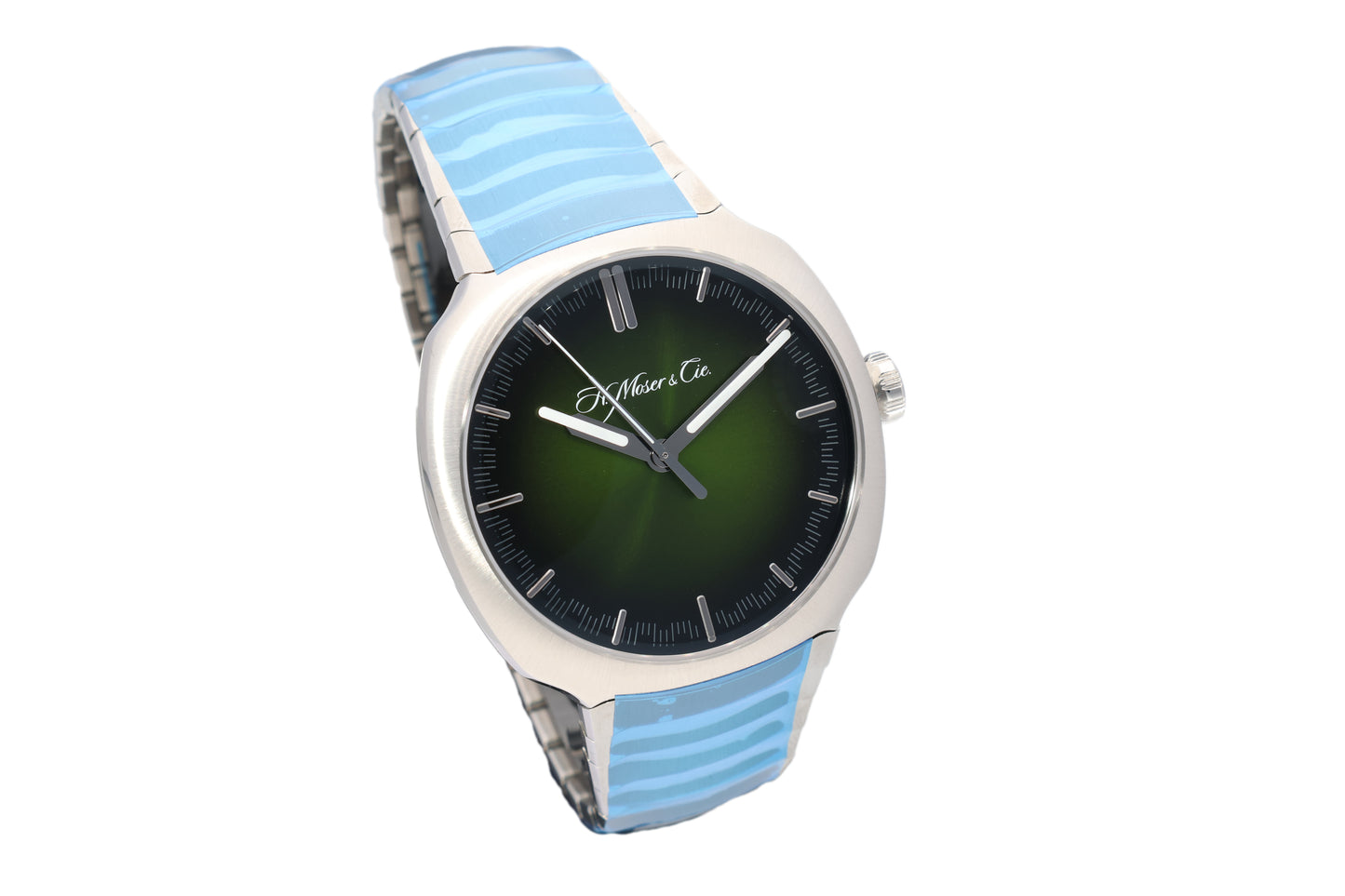 Moser Streamliner Centre Seconds Green Dial